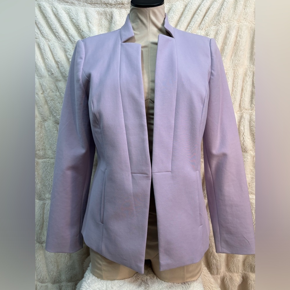 White House Black Market Purple Blazer Structured Suit Jacket size 10